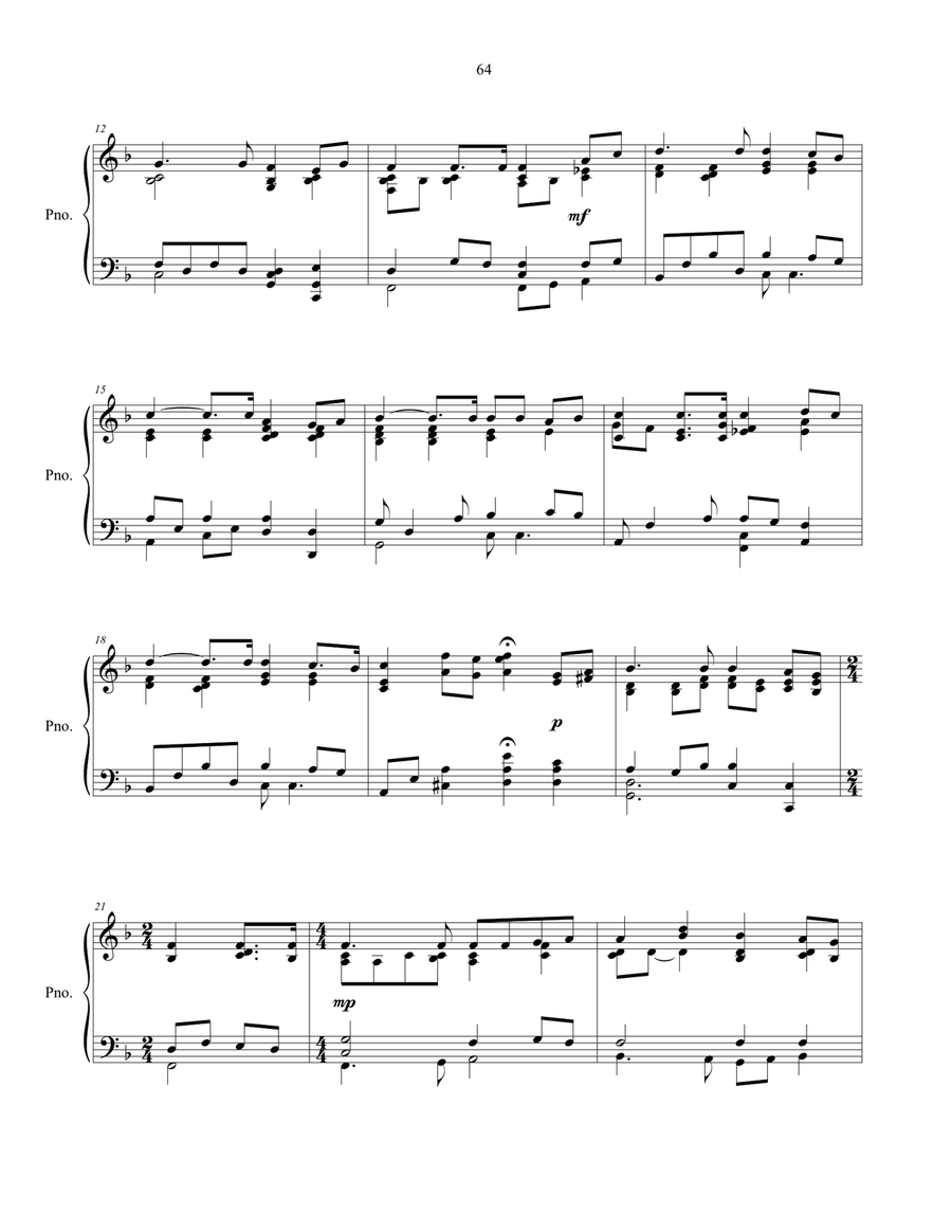 Whence Came These Oceans? - piano solo Piano Solo scores gallery preview page 3