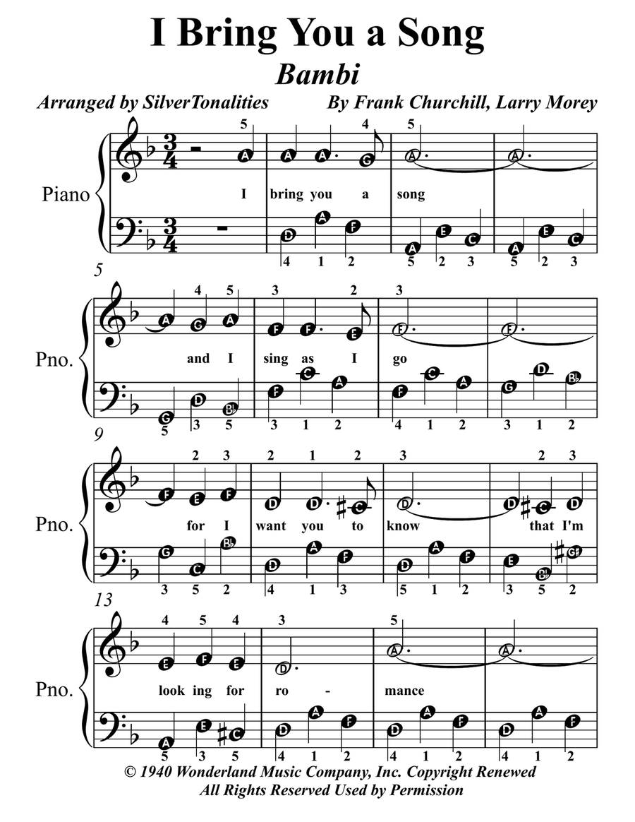 I Bring You A Song I Bring You A Song Piano Method scores gallery preview page 1