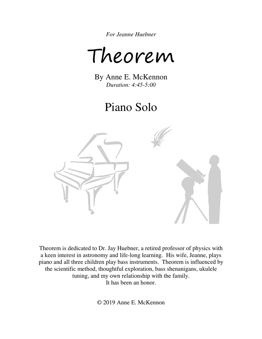 Theorem Theorem Piano Solo scores gallery preview page 1