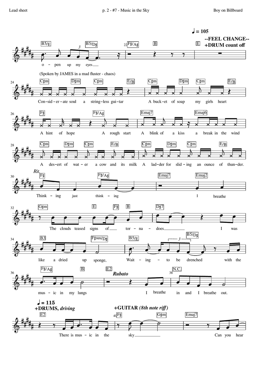 Music in the Sky Piano, Vocal scores gallery preview page 2