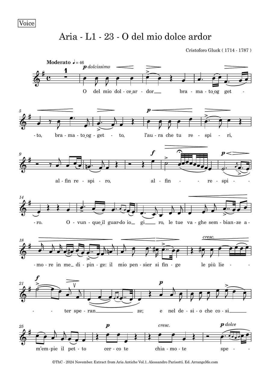 O del mio dolce dolor ( Extract from Aria Antiche Vol.1 ) Acoustic Guitar scores gallery preview page 4