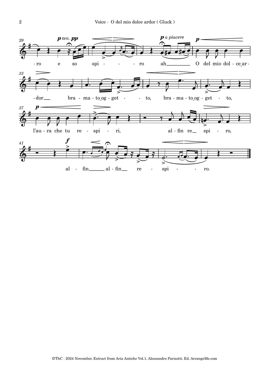 O del mio dolce dolor ( Extract from Aria Antiche Vol.1 ) Acoustic Guitar scores gallery preview page 5