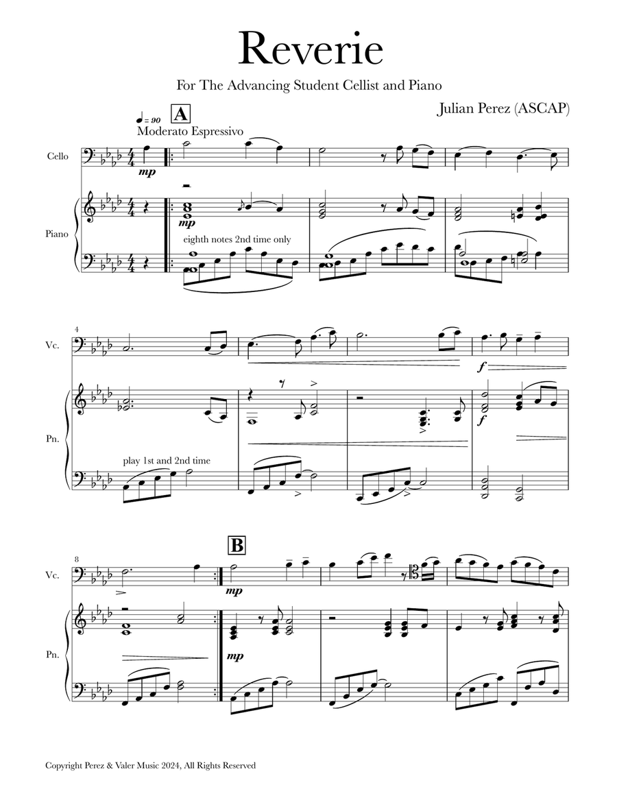 Reverie Piano scores gallery preview page 1