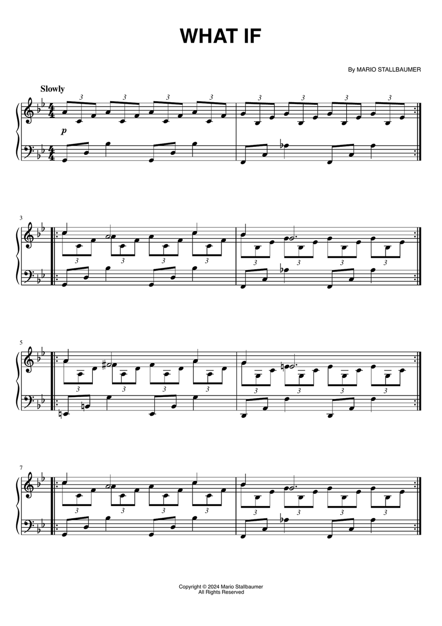 What If What If Piano Solo scores gallery preview page 1