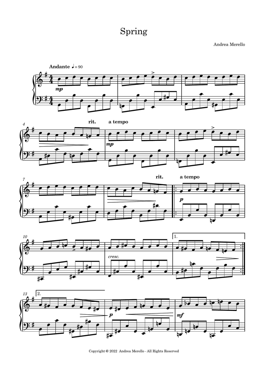 Spring Spring Chamber Music scores gallery preview page 1