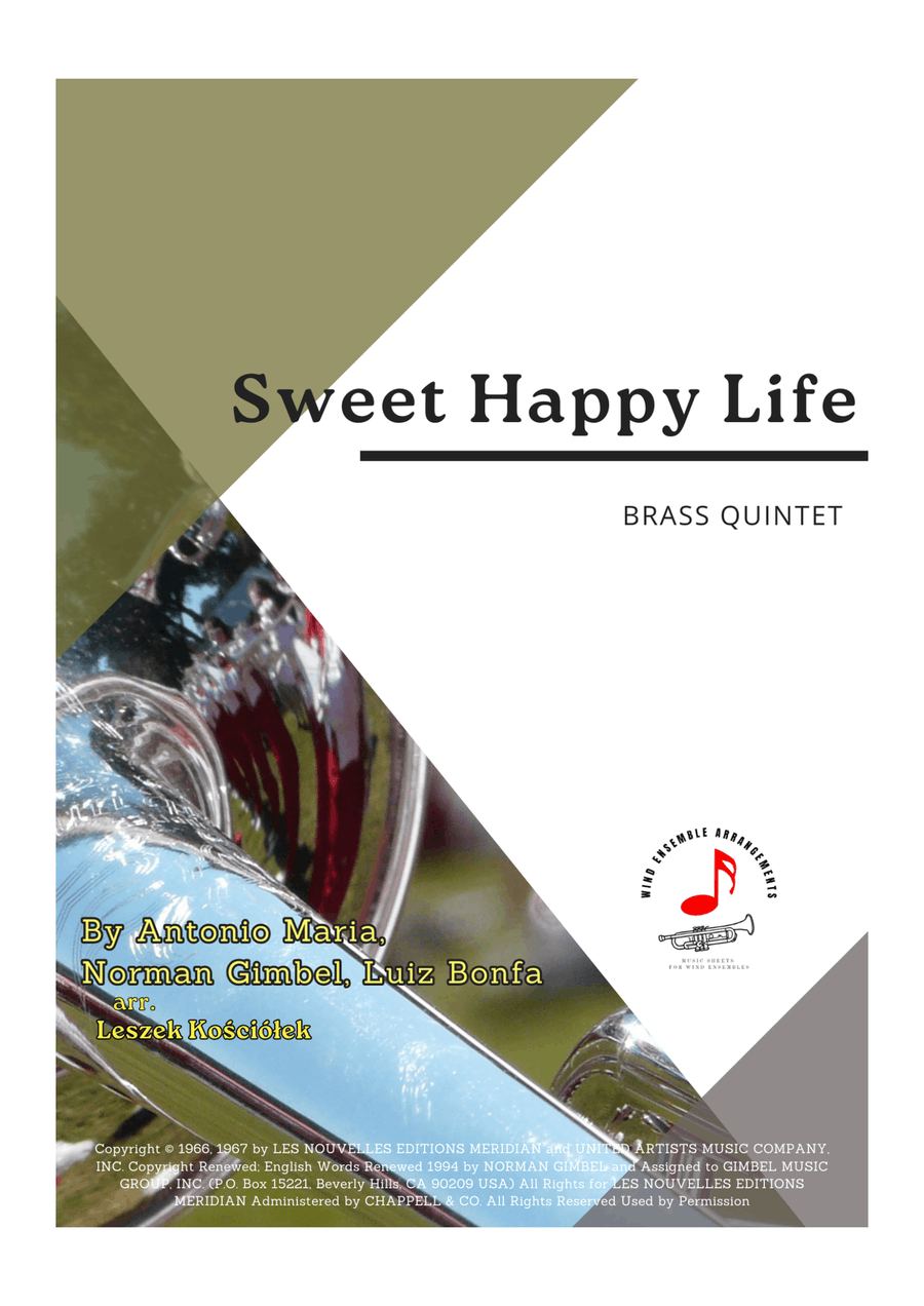 Sweet Happy Life (Samba De Orpheo) Brass Quintet scores gallery preview page 1