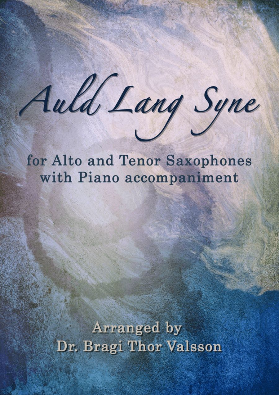 Auld Lang Syne - Alto and Tenor Saxophones with Piano accompaniment Woodwind Duet scores gallery preview page 1