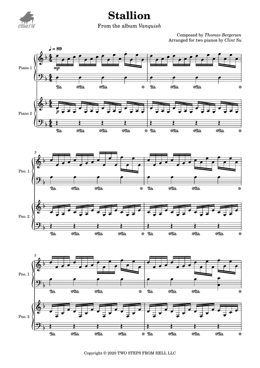 Stallion Piano Duet scores gallery preview page 1