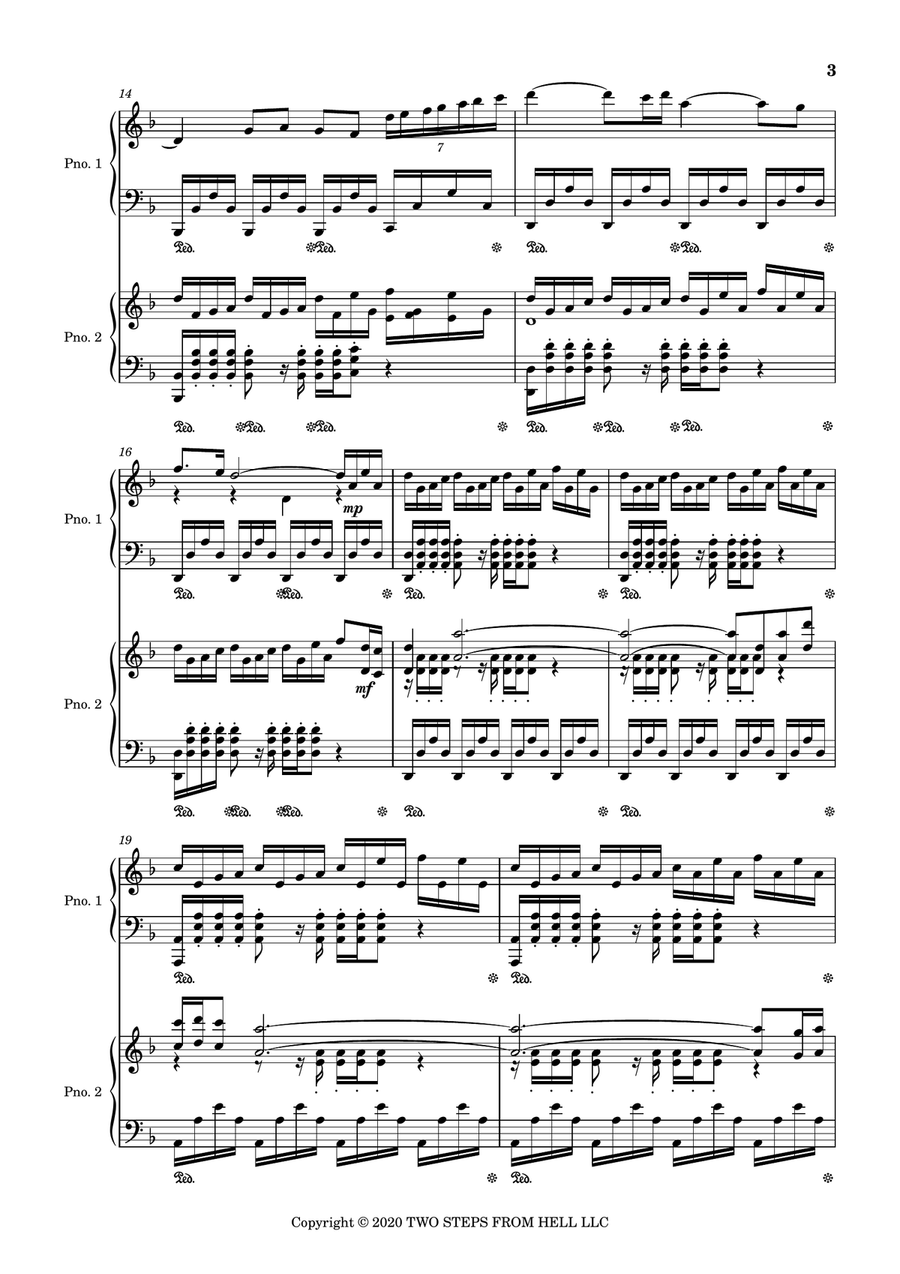 Stallion Piano Duet scores gallery preview page 3