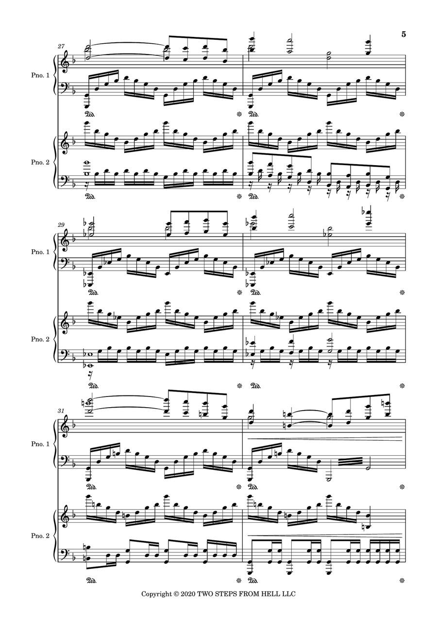 Stallion Piano Duet scores gallery preview page 5