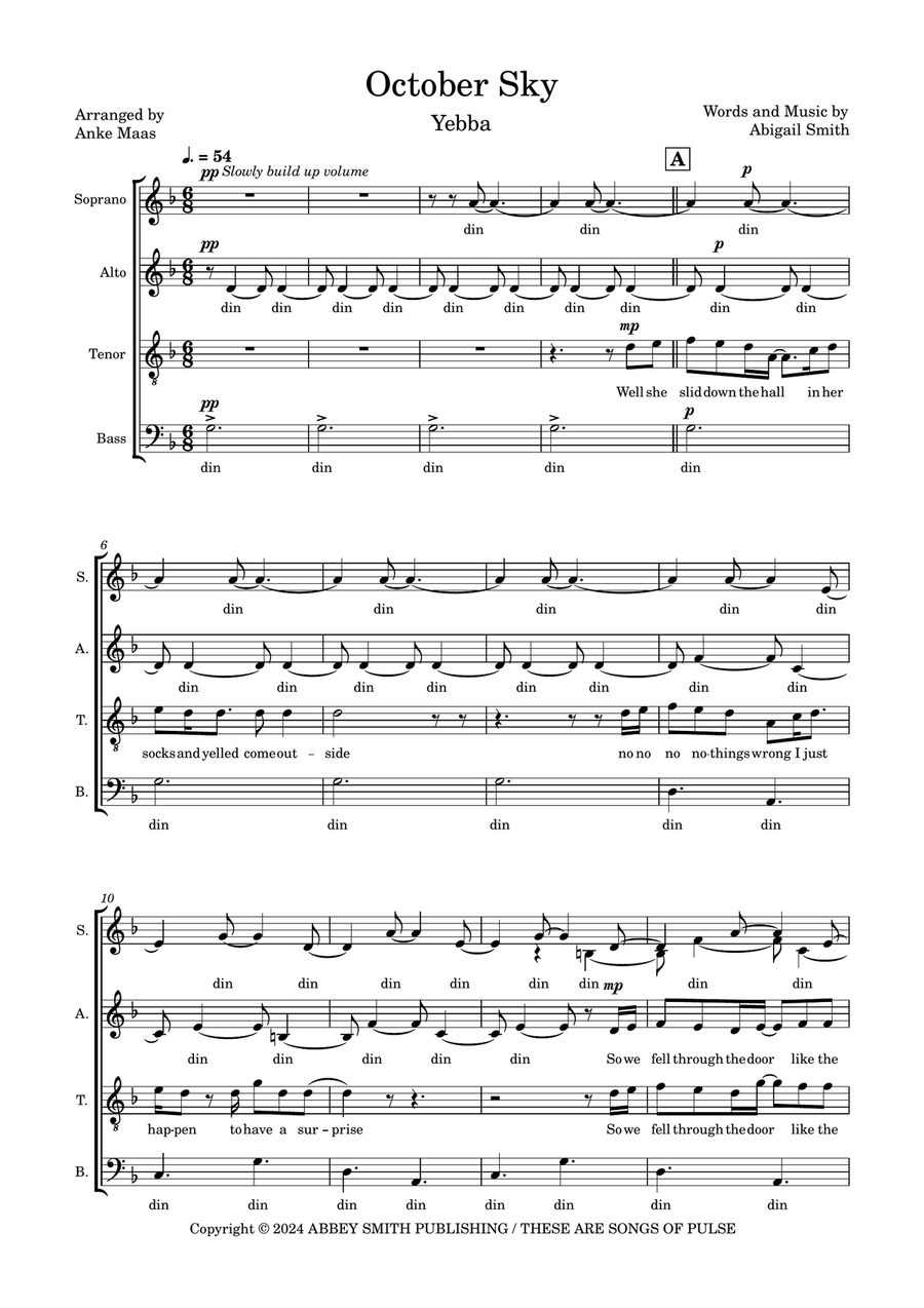 October Sky October Sky 4-Part scores gallery preview page 1