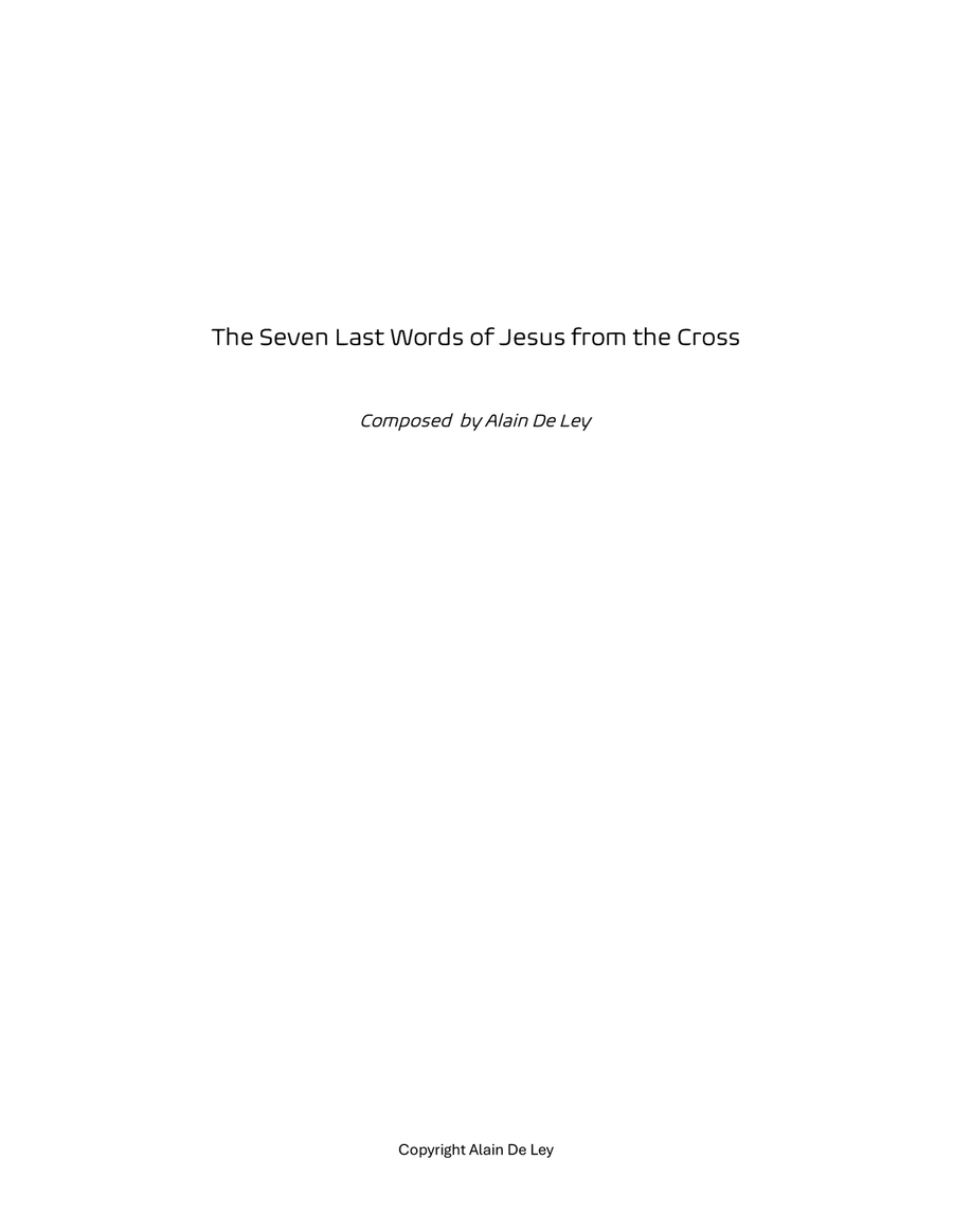 The seven last words of Jesus on the cross Divisi scores gallery preview page 1