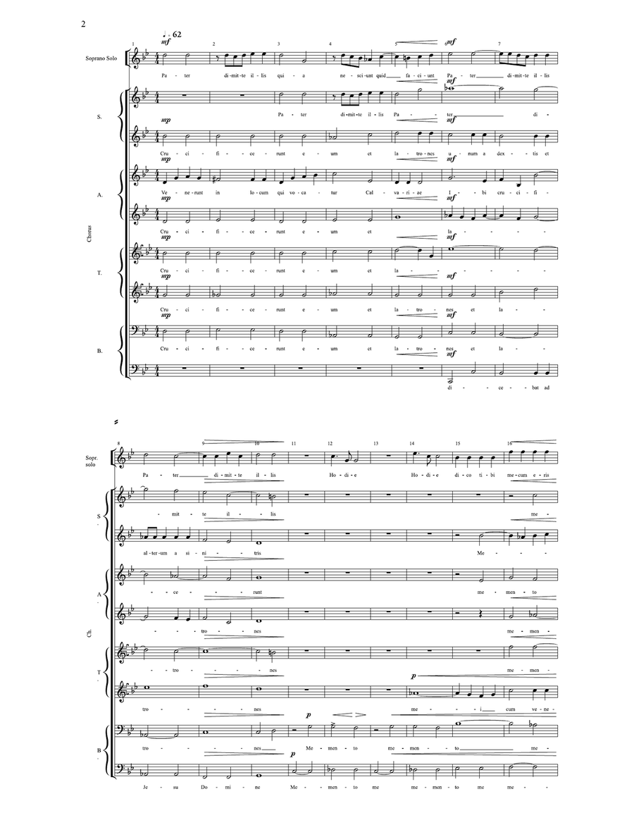 The seven last words of Jesus on the cross Divisi scores gallery preview page 2