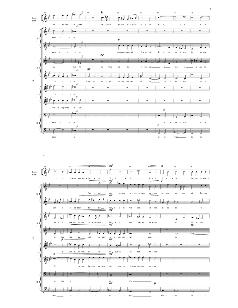 The seven last words of Jesus on the cross Divisi scores gallery preview page 3