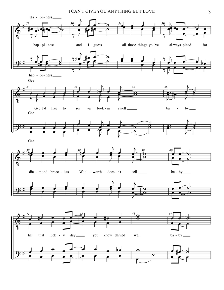 I Can't Give You Anything But Love TTBB scores gallery preview page 4