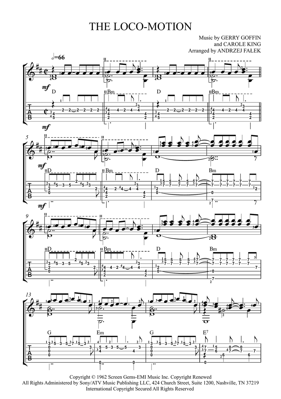 The Loco-Motion The Loco-Motion Acoustic Guitar scores gallery preview page 1