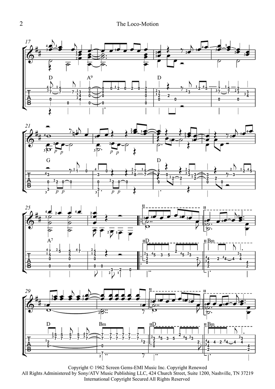 The Loco-Motion The Loco-Motion Acoustic Guitar scores gallery preview page 2