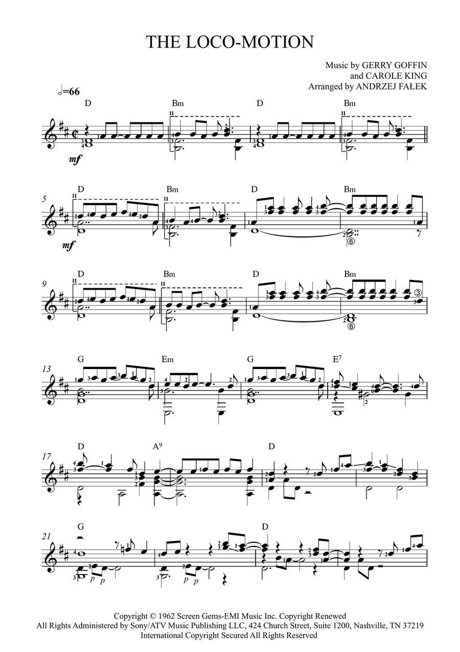 The Loco-Motion The Loco-Motion Acoustic Guitar scores gallery preview page 1
