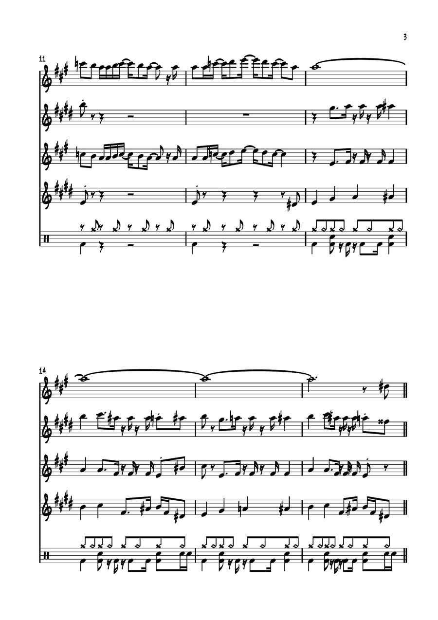 Do Your Thing Do Your Thing Saxophone Quartet scores gallery preview page 3