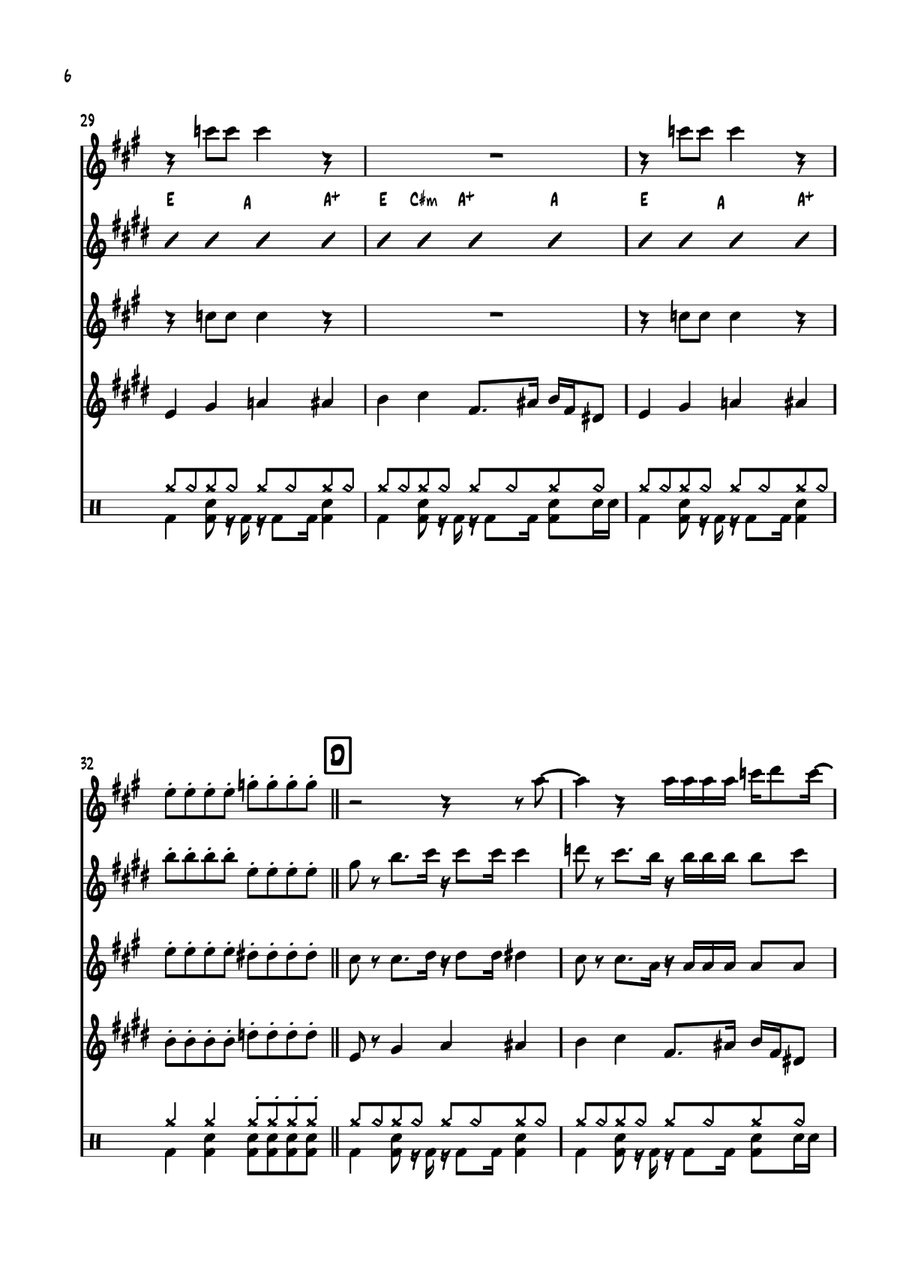 Do Your Thing Do Your Thing Saxophone Quartet scores gallery preview page 6