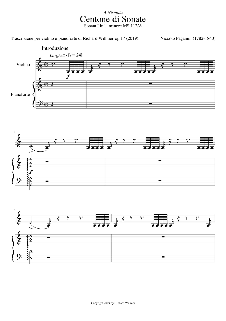 Sonata I in la minore, from Centone di Sonate MS 112/A Chamber Music scores gallery preview page 3