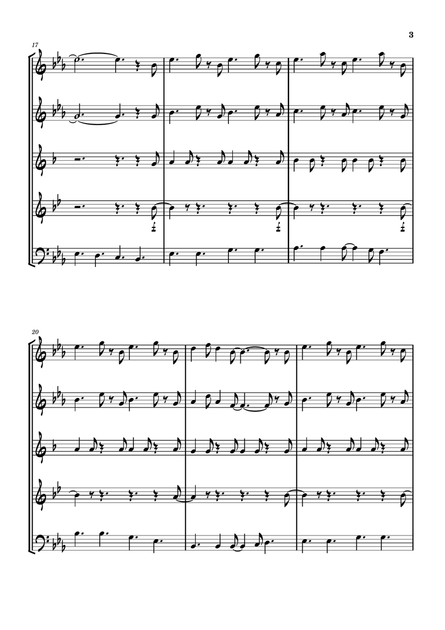 A Swingin' Safari Woodwind Quintet scores gallery preview page 3