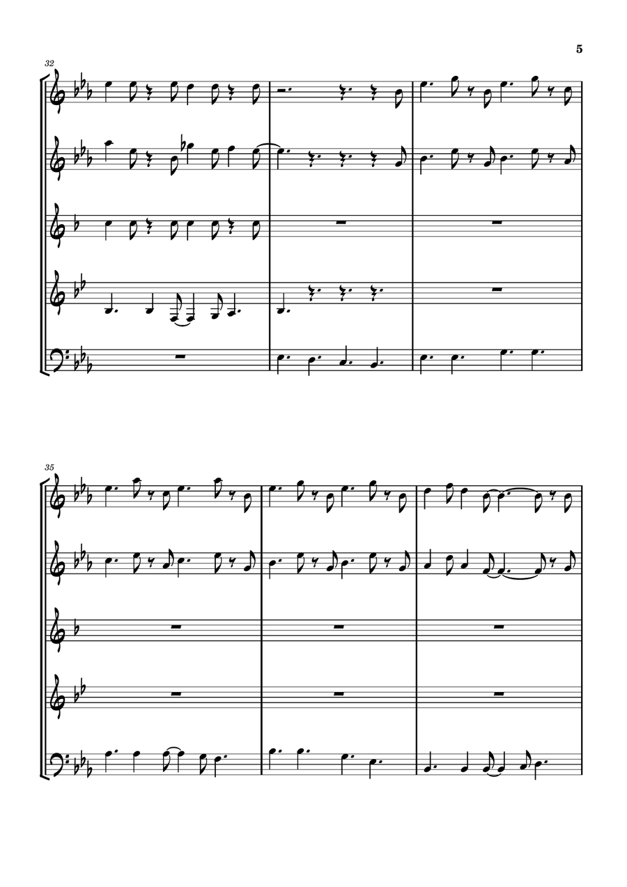 A Swingin' Safari Woodwind Quintet scores gallery preview page 5