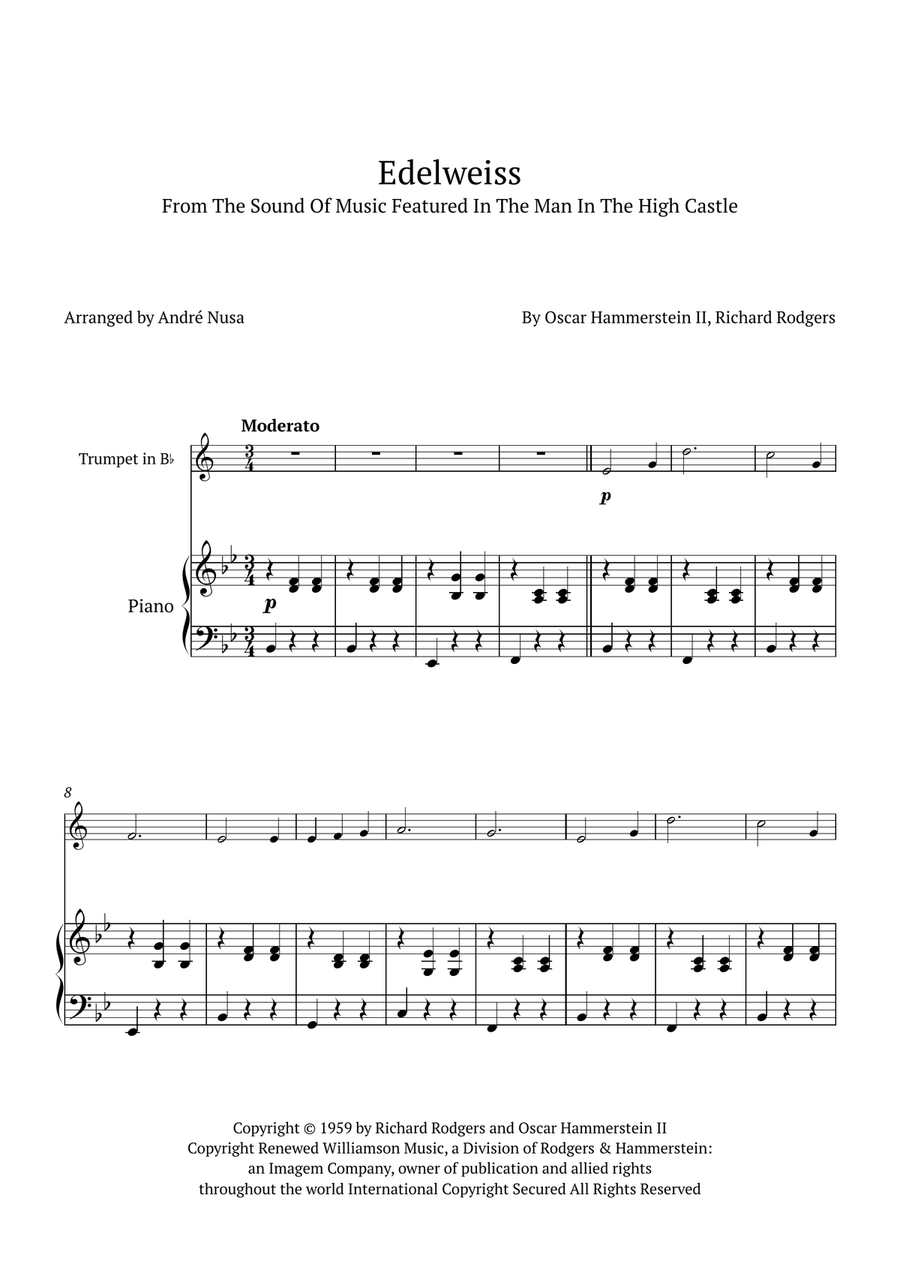 Edelweiss B-Flat Trumpet scores gallery preview page 1