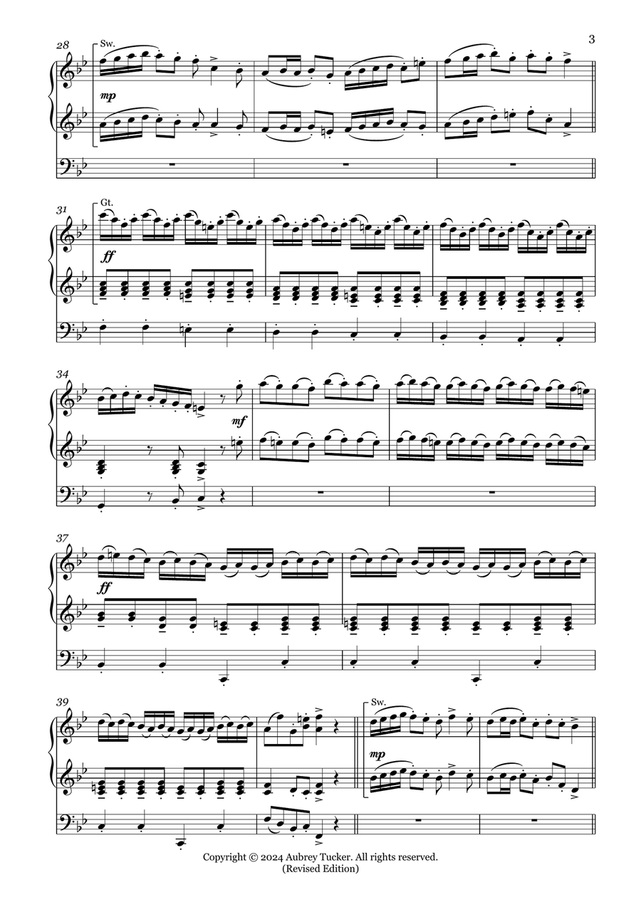 Organ: Arrival of the Queen of Sheba (Sinfonia from Solomon, HWV 67, Act III) - George F. Handel Organ Solo scores gallery preview page 4