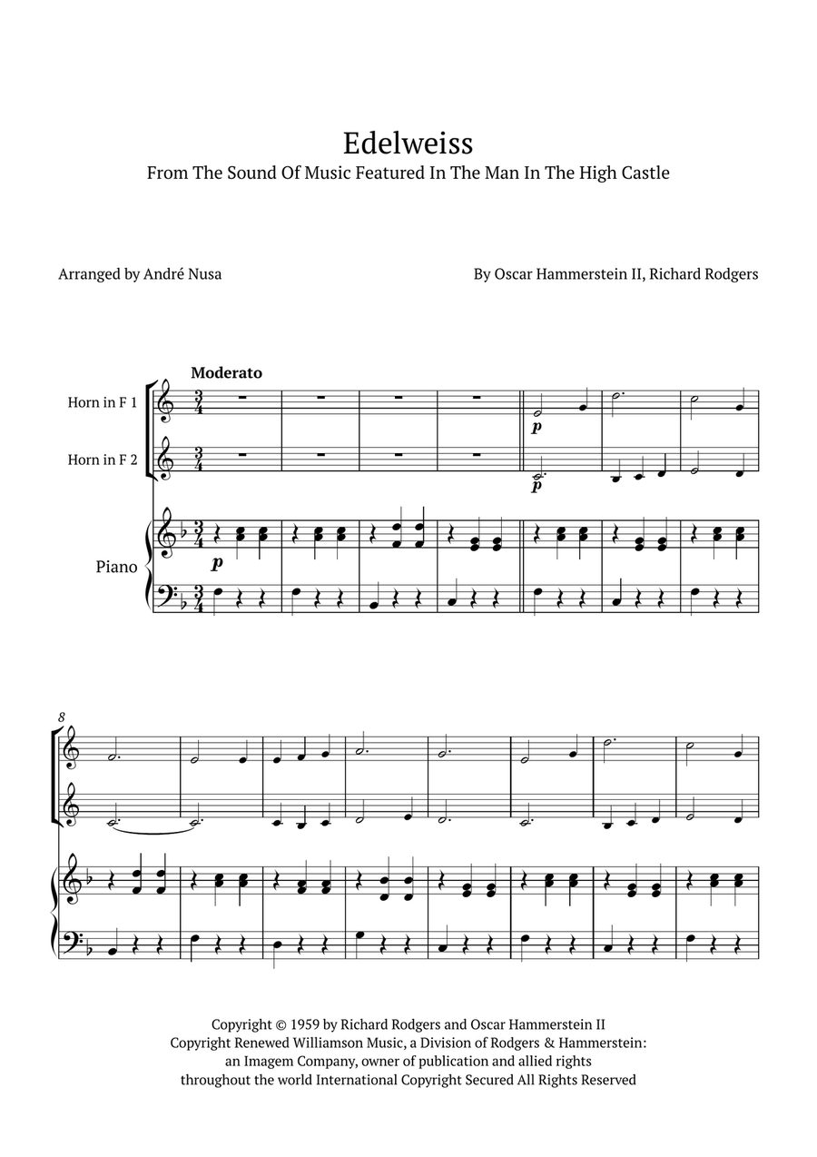 Edelweiss Brass Duet scores gallery preview page 1