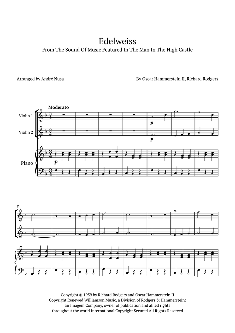Edelweiss Piano Trio scores gallery preview page 1