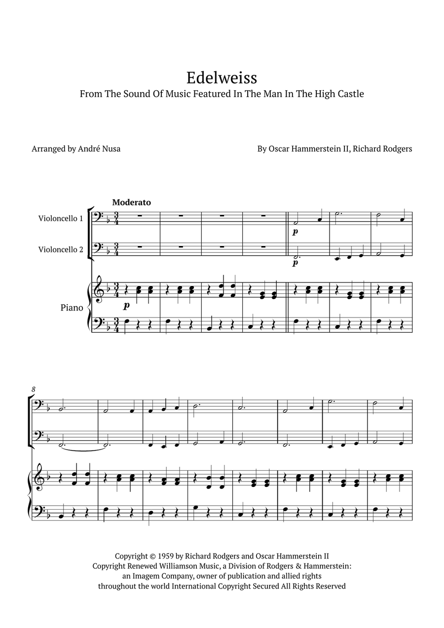 Edelweiss Piano Trio scores gallery preview page 1