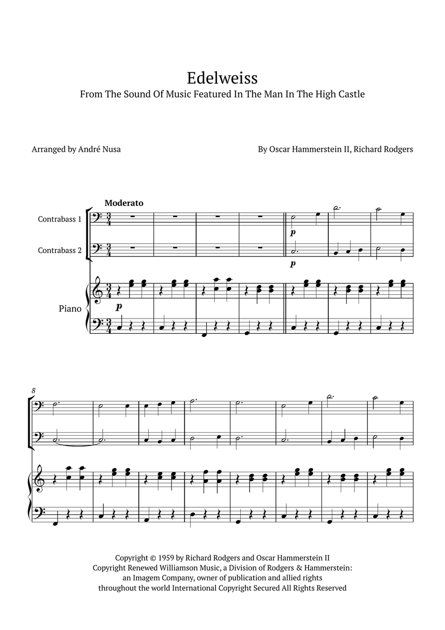 Edelweiss Piano Trio scores gallery preview page 1