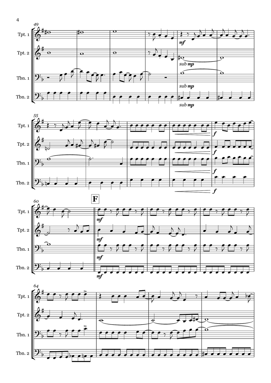All I Want For Christmas Is You Brass Quartet scores gallery preview page 4