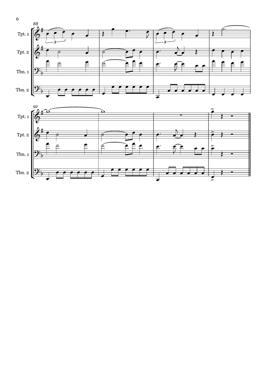 All I Want For Christmas Is You Brass Quartet scores gallery preview page 6