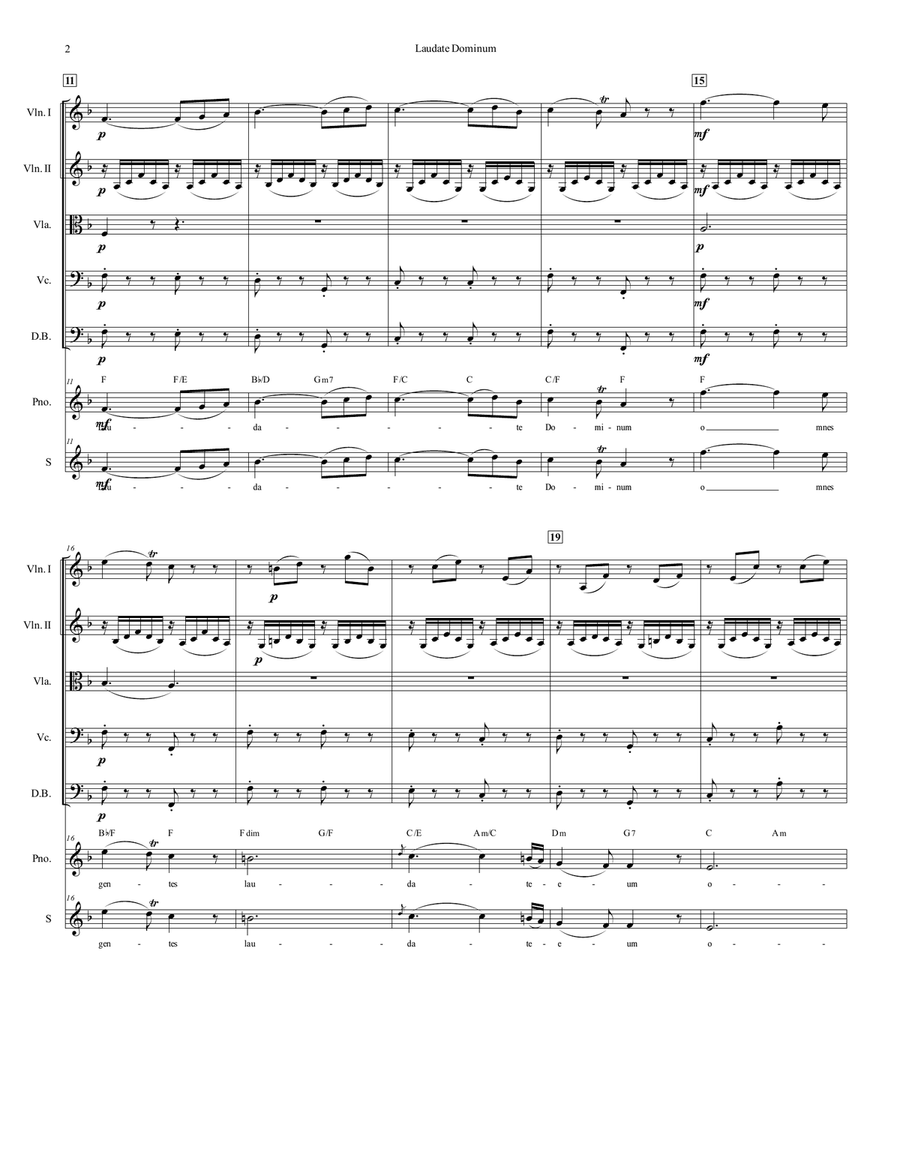 Laudate Dominum Laudate Dominum Chamber Music scores gallery preview page 3
