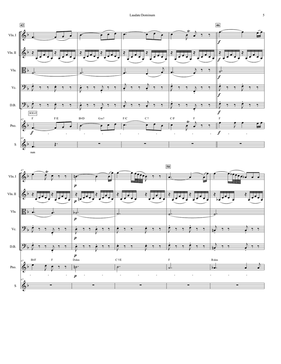 Laudate Dominum Laudate Dominum Chamber Music scores gallery preview page 6
