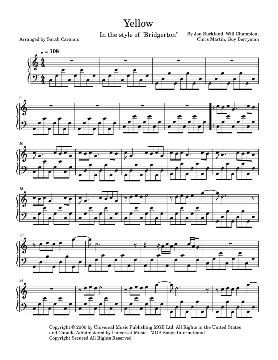 Yellow Yellow Harp scores gallery preview page 1