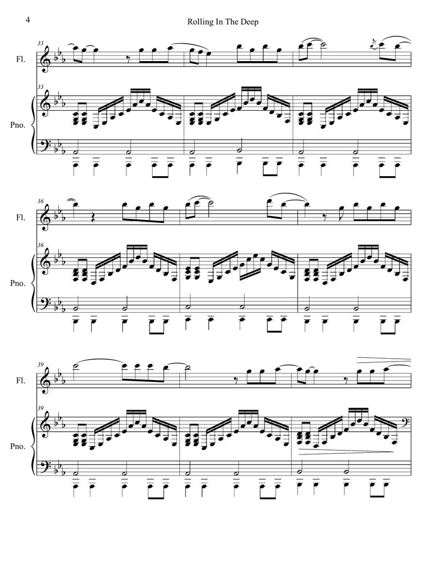 Rolling In The Deep Flute Solo scores gallery preview page 5