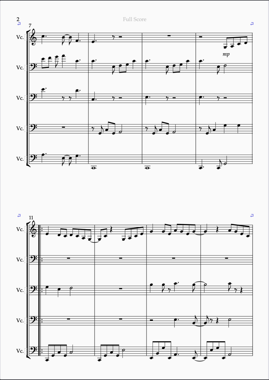 Will The Sun Ever Shine Again Cello scores gallery preview page 2