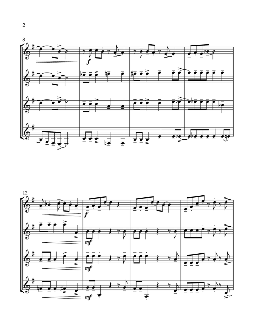 Dancing Through Life Dancing Through Life Clarinet Quartet scores gallery preview page 2