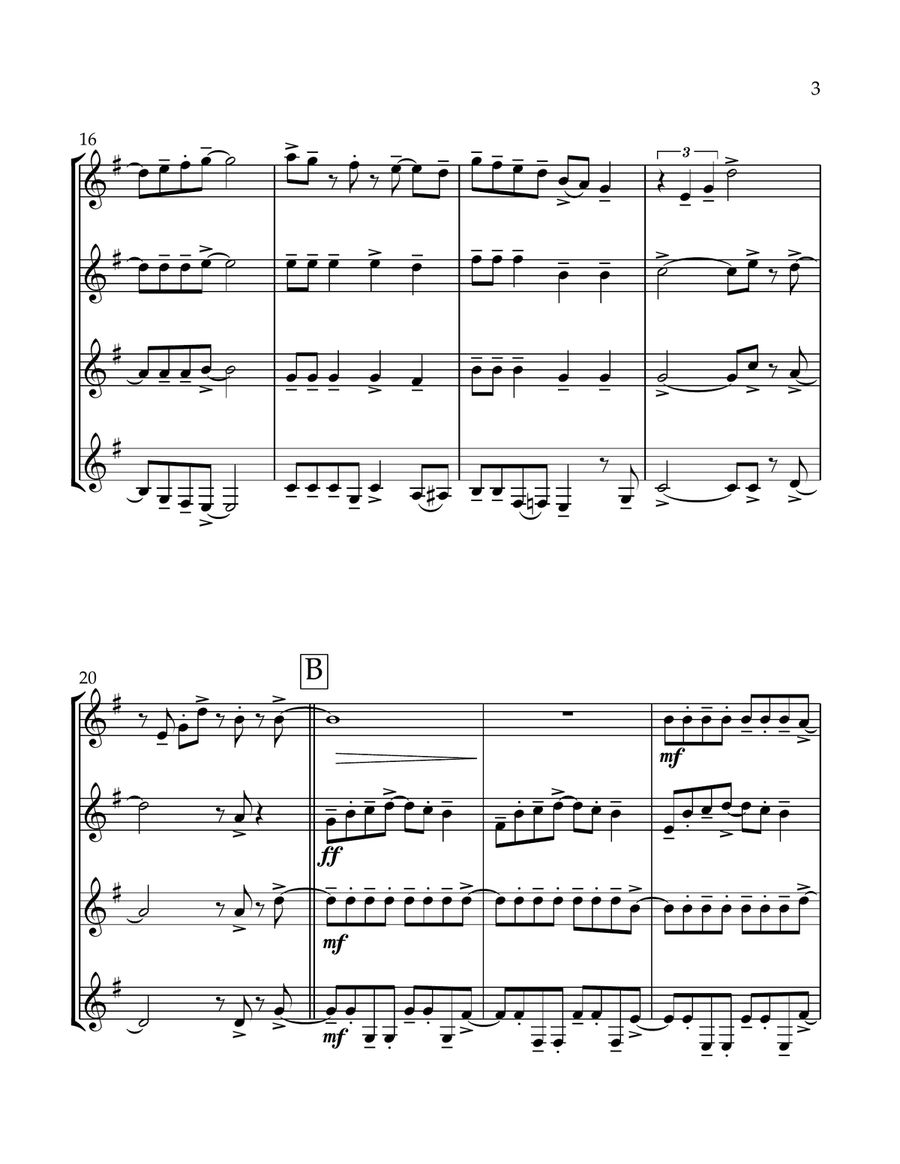 Dancing Through Life Dancing Through Life Clarinet Quartet scores gallery preview page 3