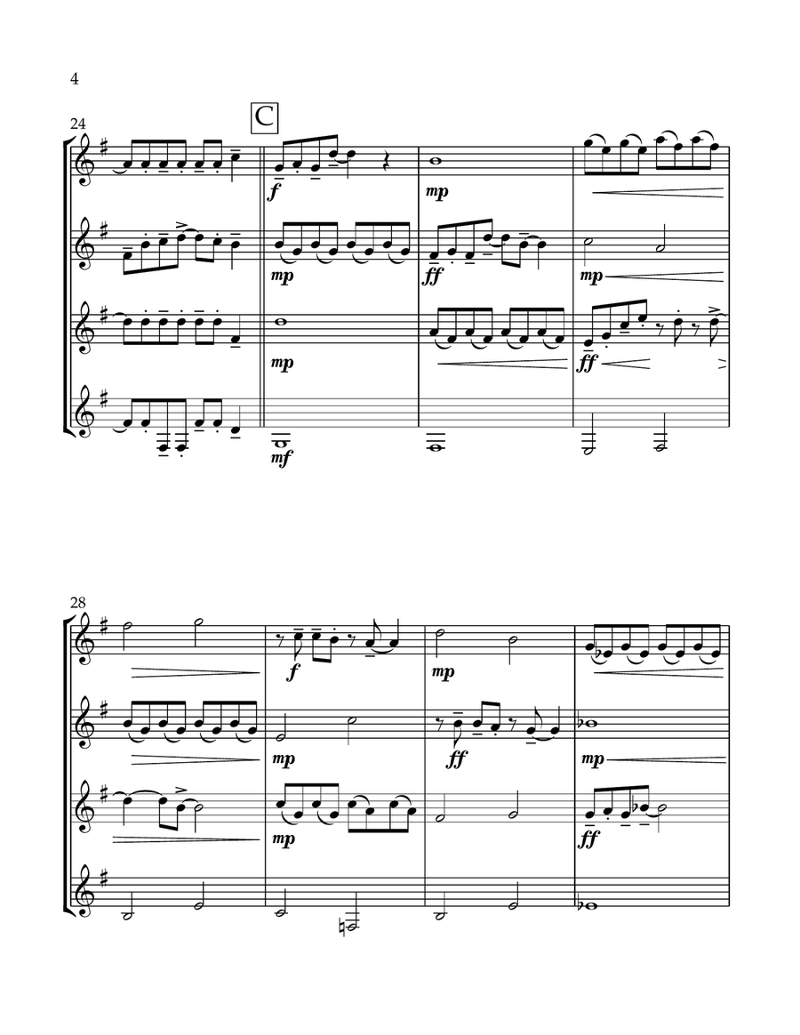 Dancing Through Life Dancing Through Life Clarinet Quartet scores gallery preview page 4