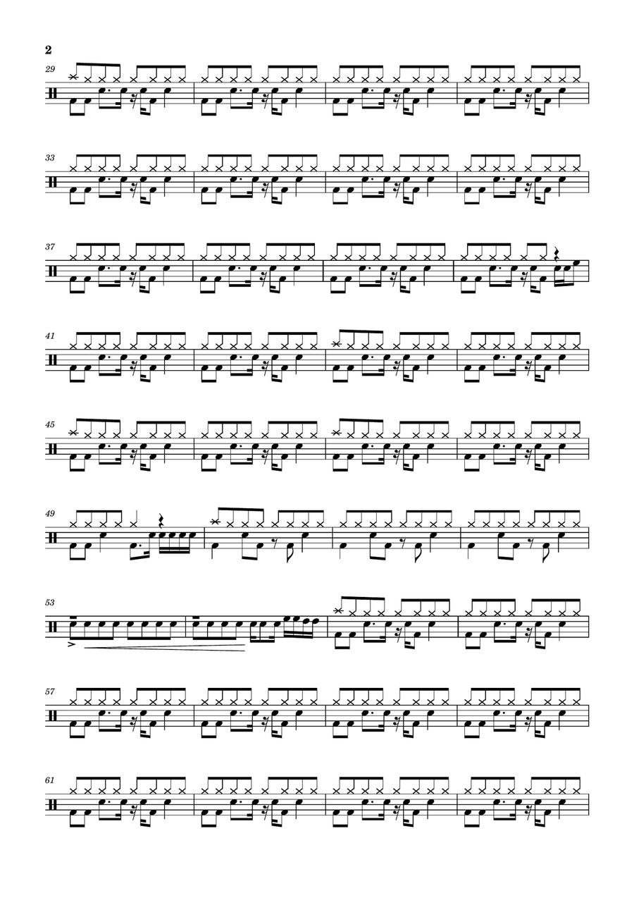 Candy Everybody Wants Candy Everybody Wants Drum Set scores gallery preview page 2