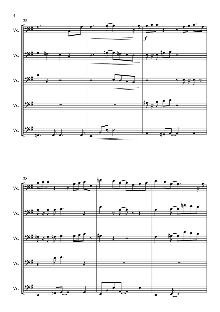 The Prince Of Egypt The Prince Of Egypt String Quintet scores gallery preview page 4