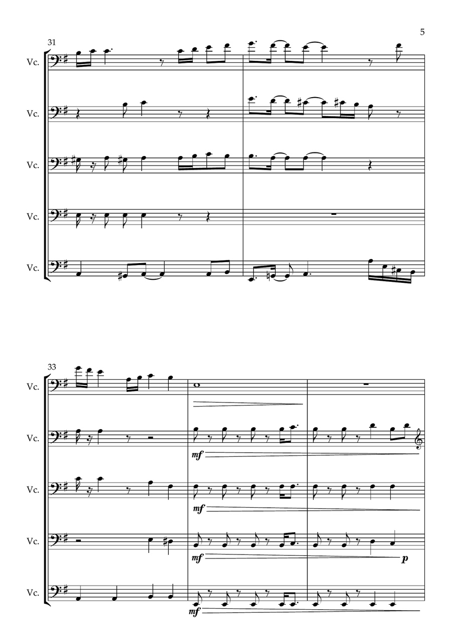 The Prince Of Egypt The Prince Of Egypt String Quintet scores gallery preview page 5