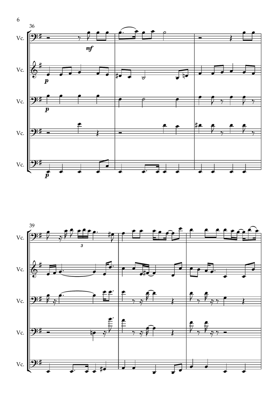 The Prince Of Egypt The Prince Of Egypt String Quintet scores gallery preview page 6