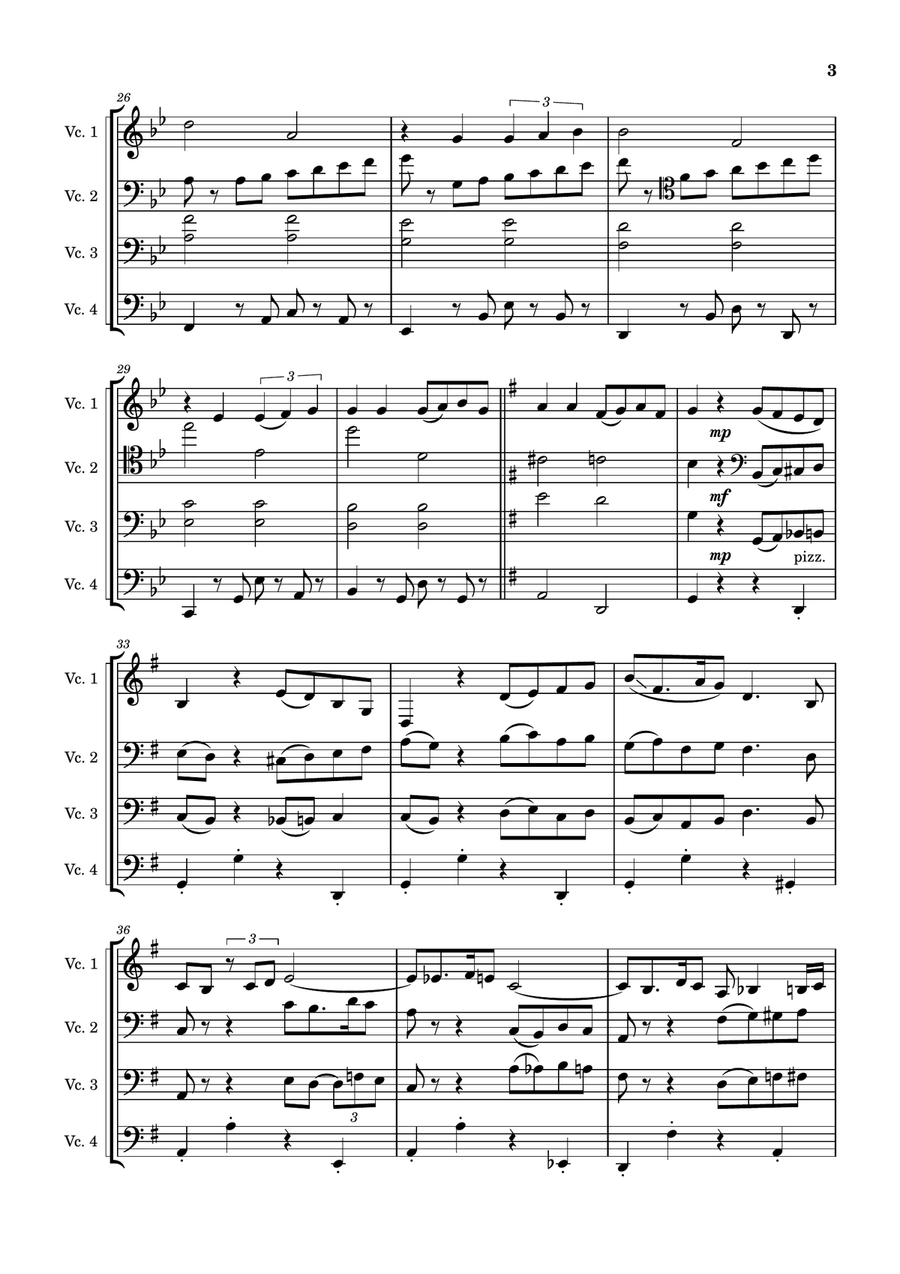 Por una Cabeza Por una Cabeza String Quintet scores gallery preview page 3