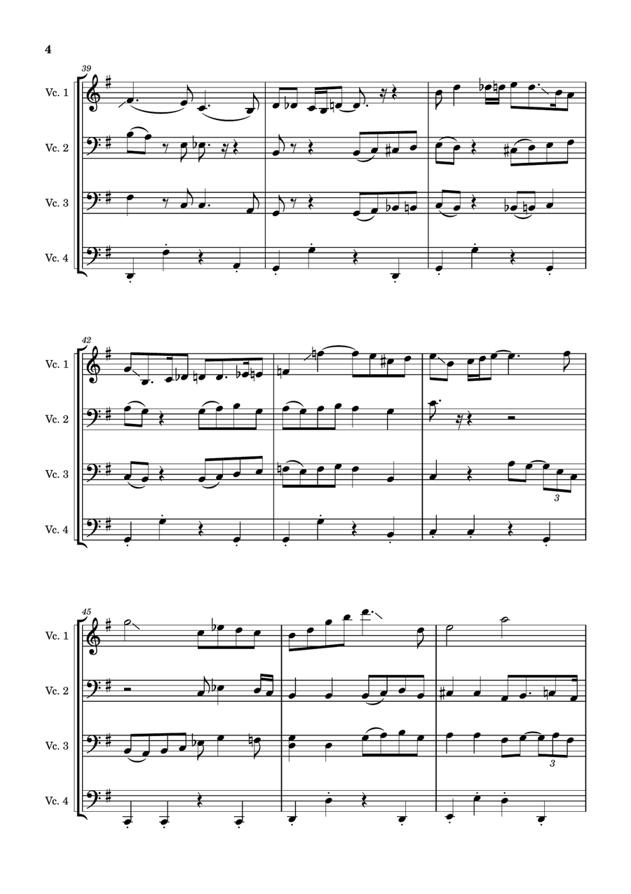 Por una Cabeza Por una Cabeza String Quintet scores gallery preview page 4