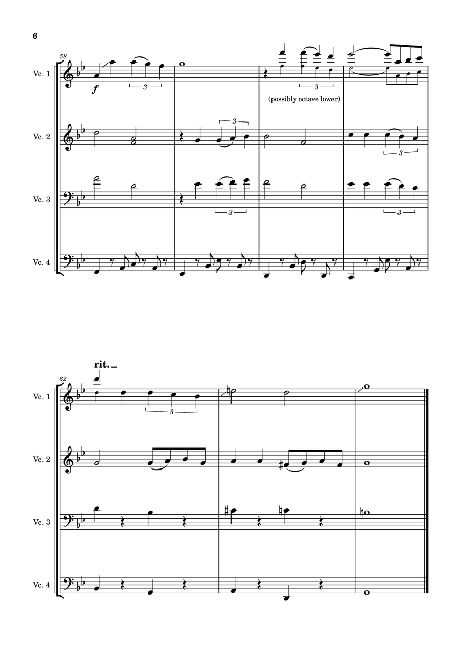 Por una Cabeza Por una Cabeza String Quintet scores gallery preview page 6